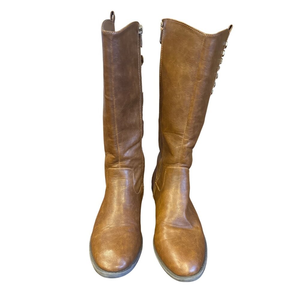 Sam Edelman Pia Samara Distressed Brown Tall Riding Boots US 5 Equestrian - Picture 11 of 15